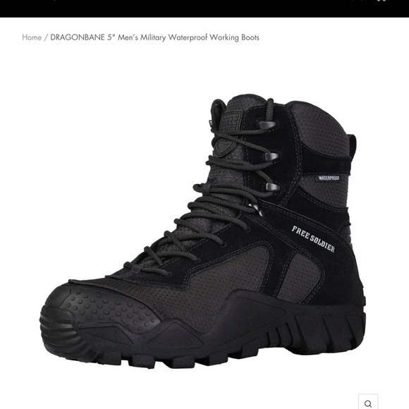 NWT Black High-Top Tactical Boots with Rugged Sole - Picture 1 of 12